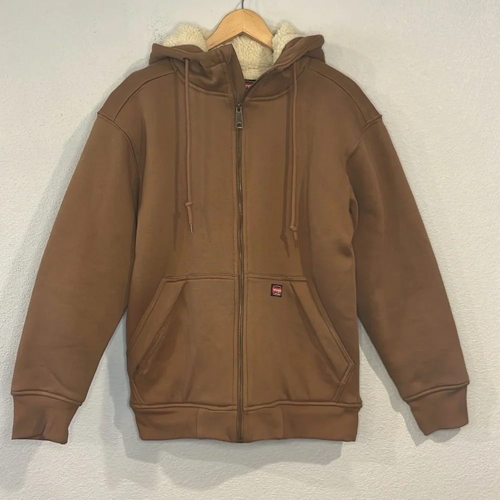 Wrangler Workwear water repellent sherpa fleece lined hooded work jacket S